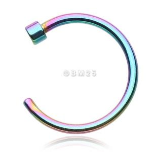 NEW! Basic Nose Hoop Ring in Metallic Rainbow!